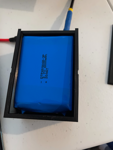 custom printed box with battery in it
