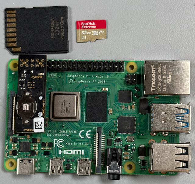 Zymkey installed on the Pi